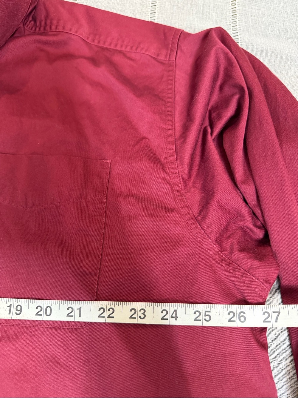 Ariat Mens XXL Burgundy Button Down Shirt Long Sleeve 100% Cotton Western - Picture 13 of 15